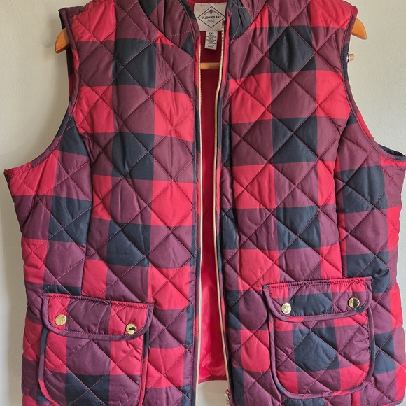 St. John's Bay Kids Quilted Vest - Red and Black - Picture 2 of 7